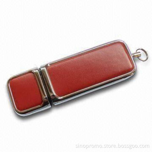 Genuine Leather USB Flash Drive, Available in Various Colors and Up to 16GB Capacity